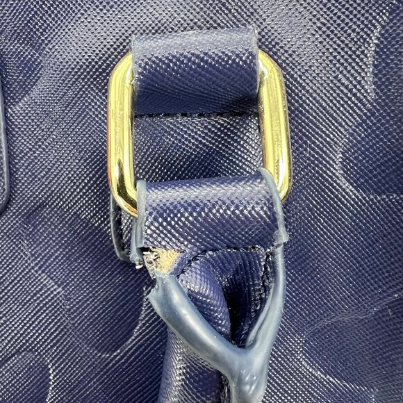 Walt Disney Boutique Handbag Purse Minnie Mouse Polka Dot White Bow Navy Blue - Picture 15 of 16